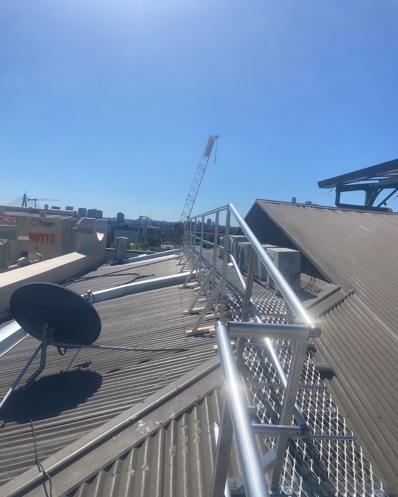 Ducted commercial air conditioning installation in progress