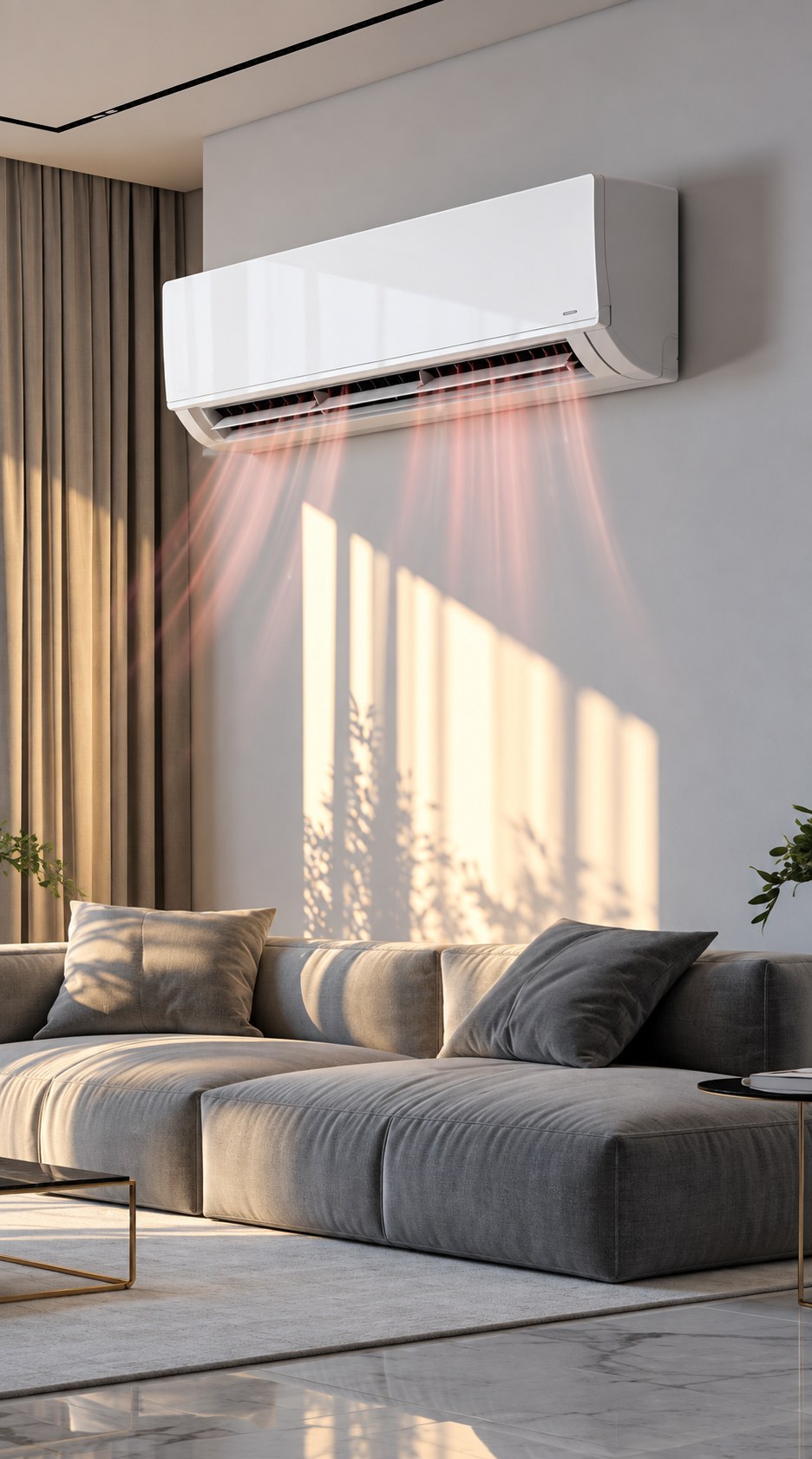 A JED technician's Daikin split system cooling a Sydney living room